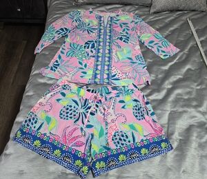 Lilly Pulitzer Pink and Blue Suit